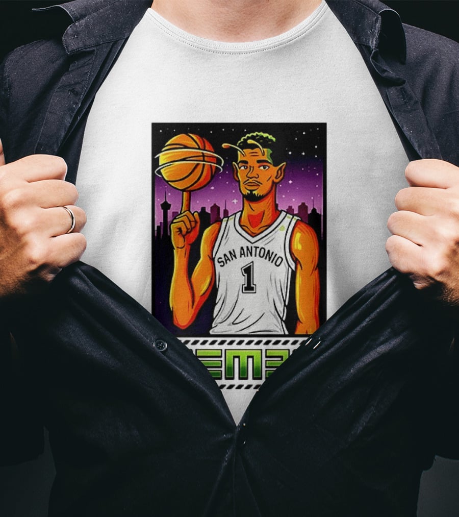 Wemby No 1 San Antonio Basketball Alien T-Shirt
