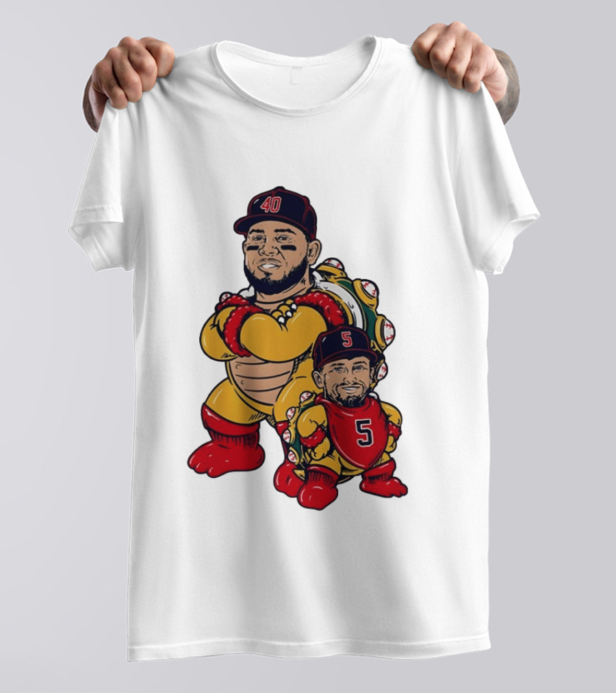 Bowser And Mini Bowser Willson Contreras Caleb Durbin Boston Red Sox T-Shirt