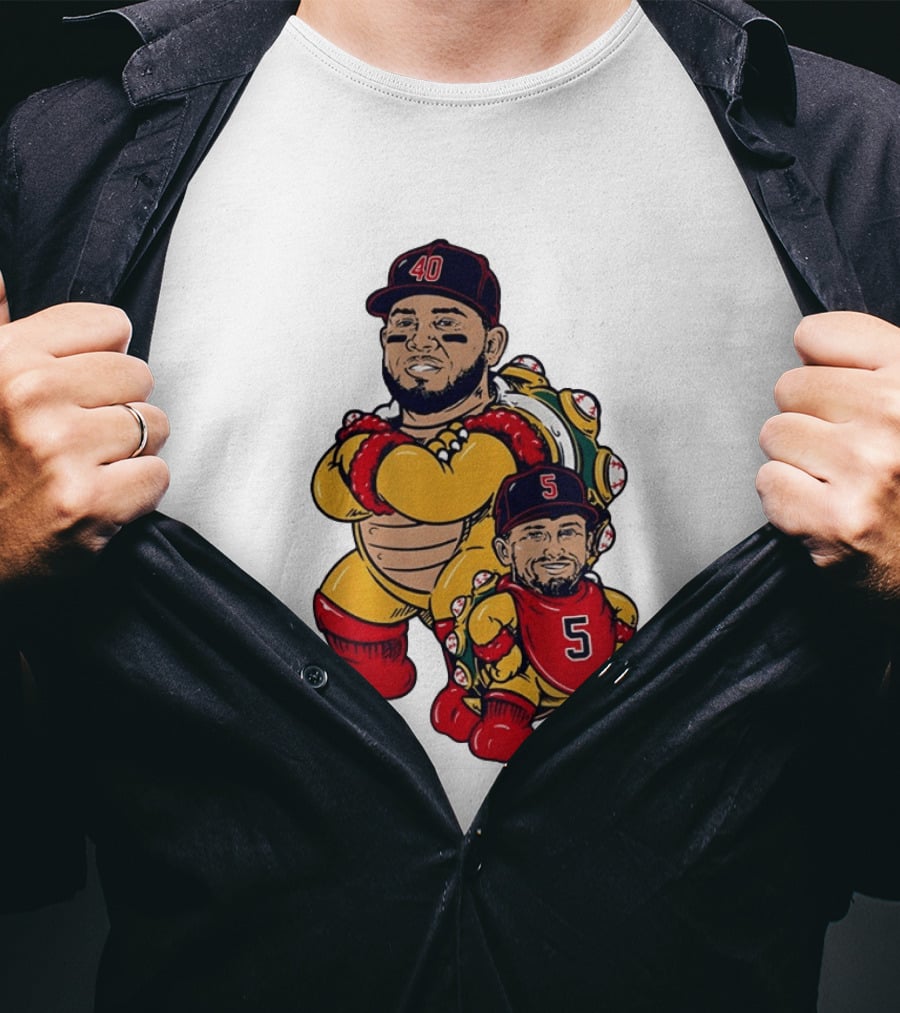 Bowser And Mini Bowser Willson Contreras Caleb Durbin Boston Red Sox T-Shirt