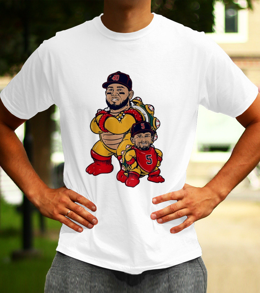 Bowser And Mini Bowser Willson Contreras Caleb Durbin Boston Red Sox T-Shirt