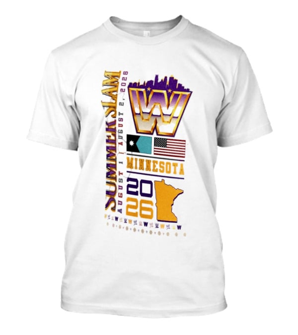 WWE SummerSlam August 1 2026 Minnesota Wrestling Event Twin City T-Shirt