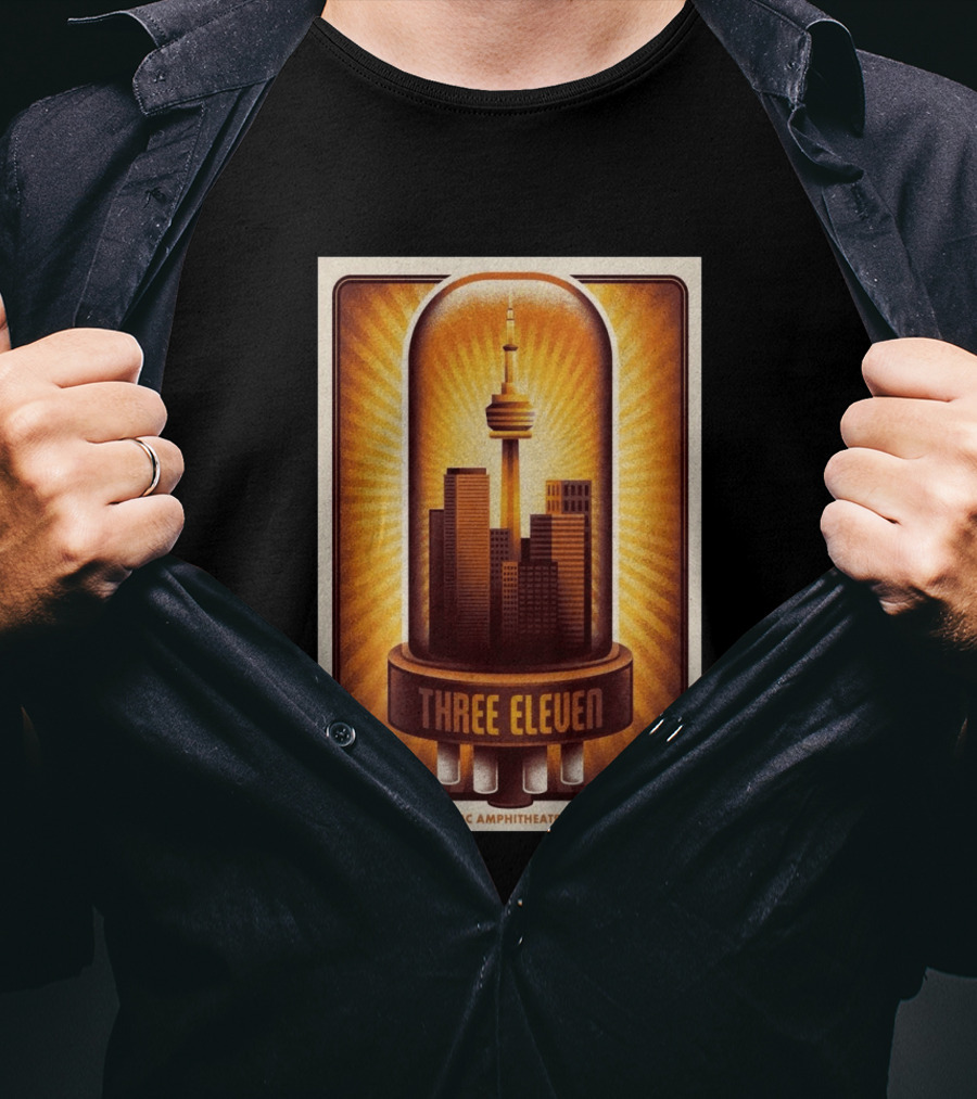Three Eleven Concert July 26 2026 RBC Amphitheatre Toronto Ontario CN Tower Skyline T-Shirt