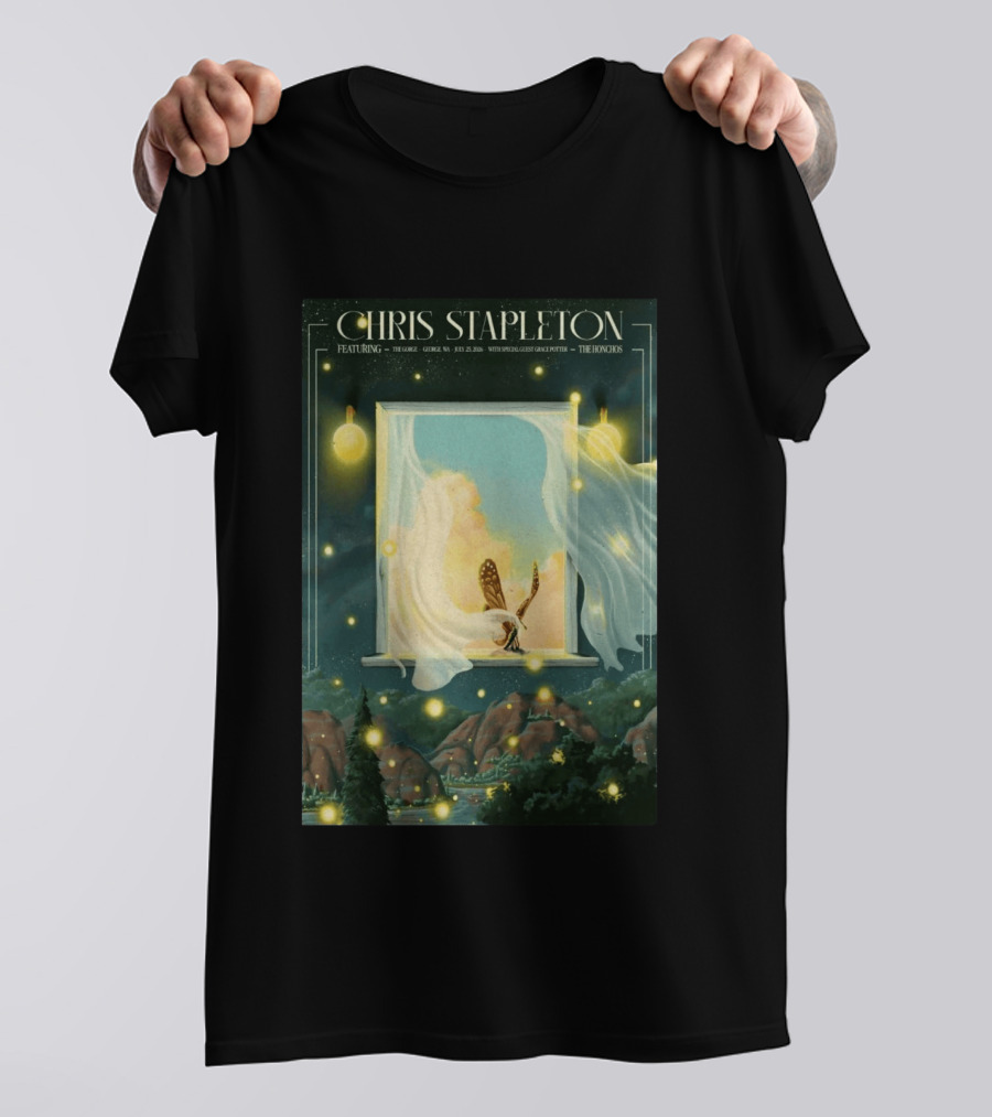 Chris Stapleton Featuring The Gorge George WA July 25 2026 With Special Guest Grace Potter The Honchos T-Shirt