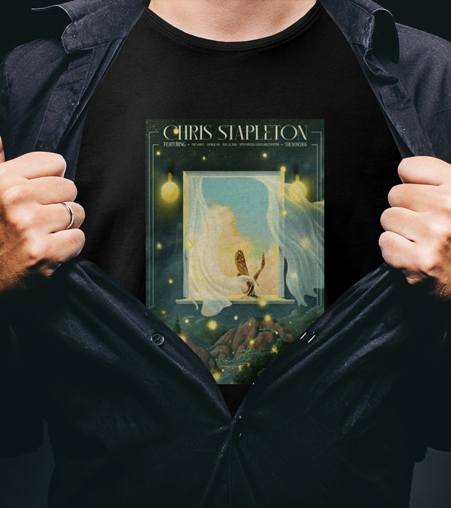 Chris Stapleton Featuring The Gorge George WA July 25 2026 With Special Guest Grace Potter The Honchos T-Shirt
