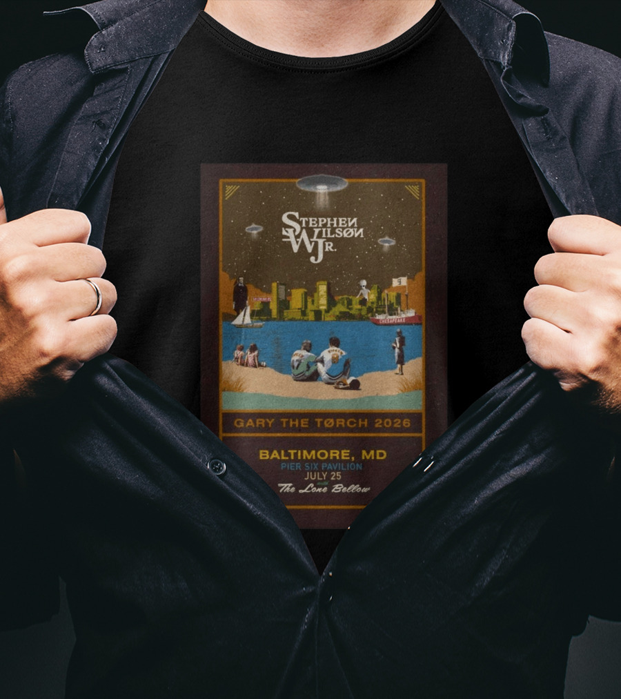 Stephen Wilson Jr Baltimore Gary The Torch 2026 Pier Six Pavilion July 25 The Lone Bellow T-Shirt