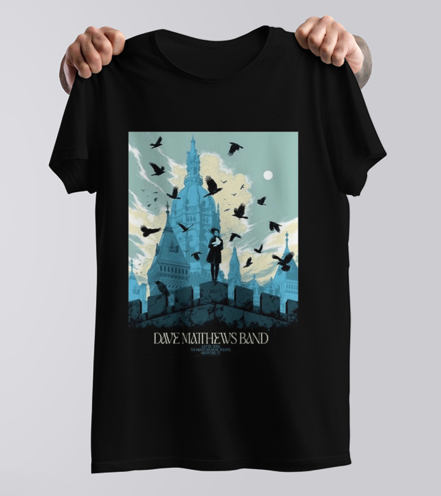 Dave Matthews Band Hartford CT 2026 The Meadows Music Theatre July 25 Event T-Shirt