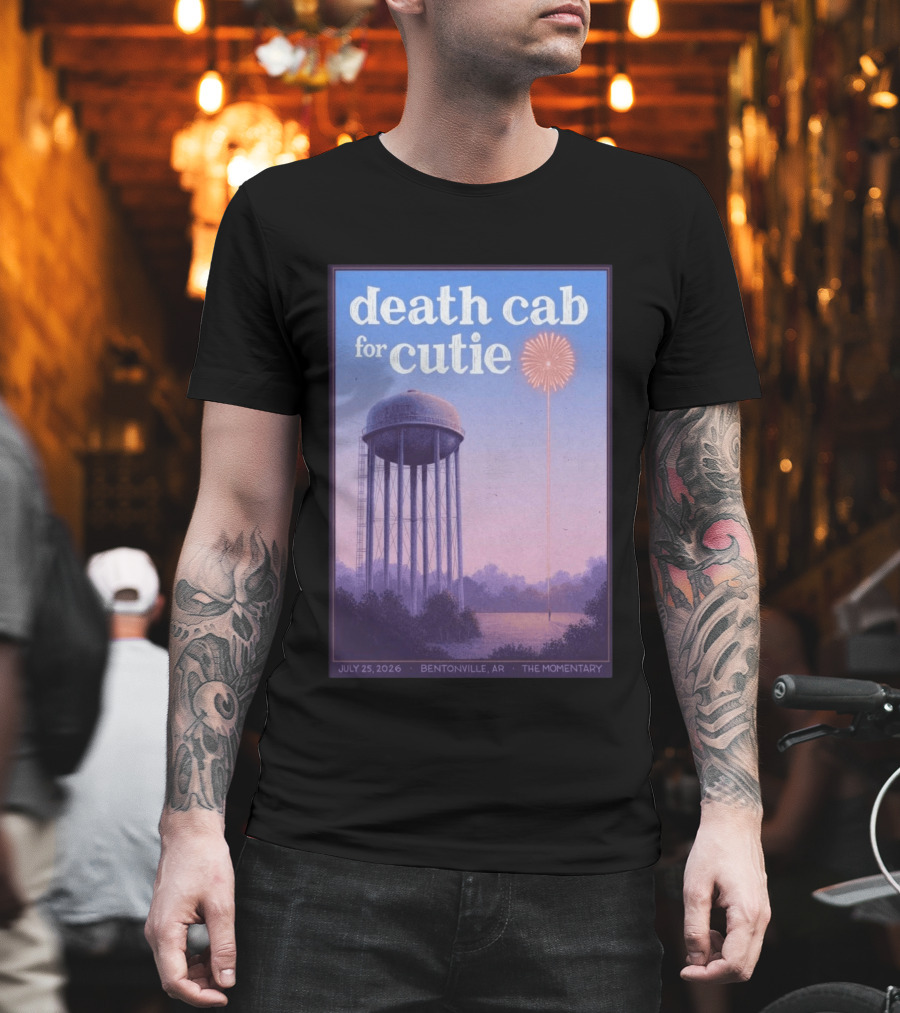 Death Cab For Cutie July 25 2026 The Momentary Bentonville AR Water Tower Firework T-Shirt