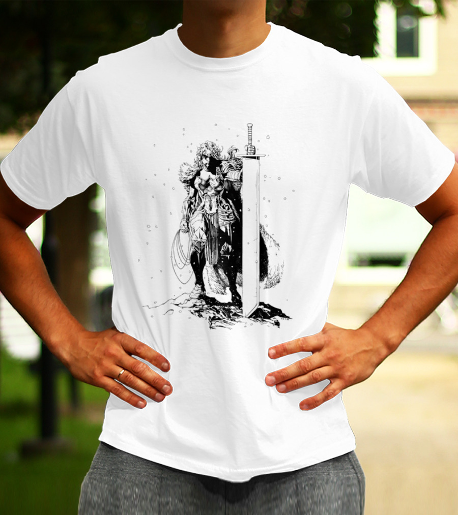 Absolute Wonder Woman Warrior Icon With Sword And Shield T-Shirt