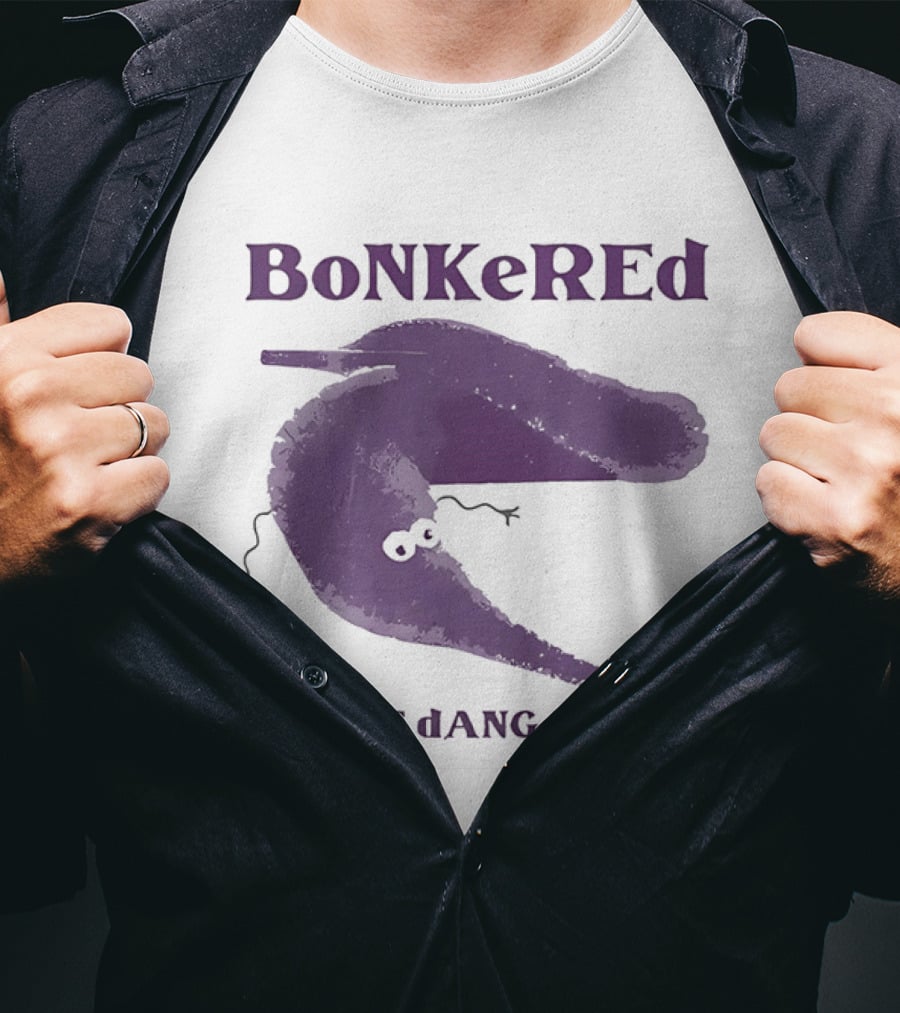 BoNKerEd OFF ThE DaNG YoINKY Worm On A String T-Shirt