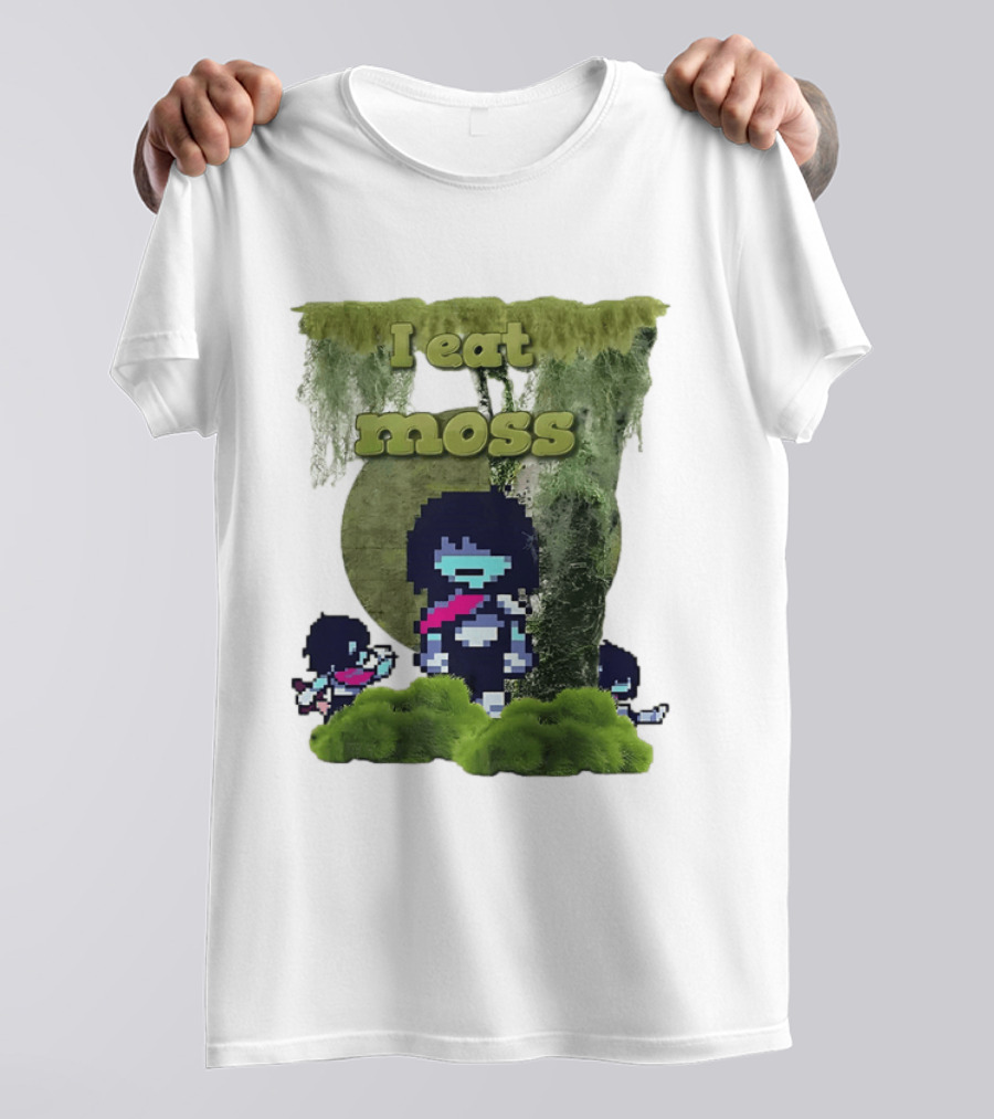 Deltarune I Eat Moss Pixel Art With Character And Mossy T-Shirt