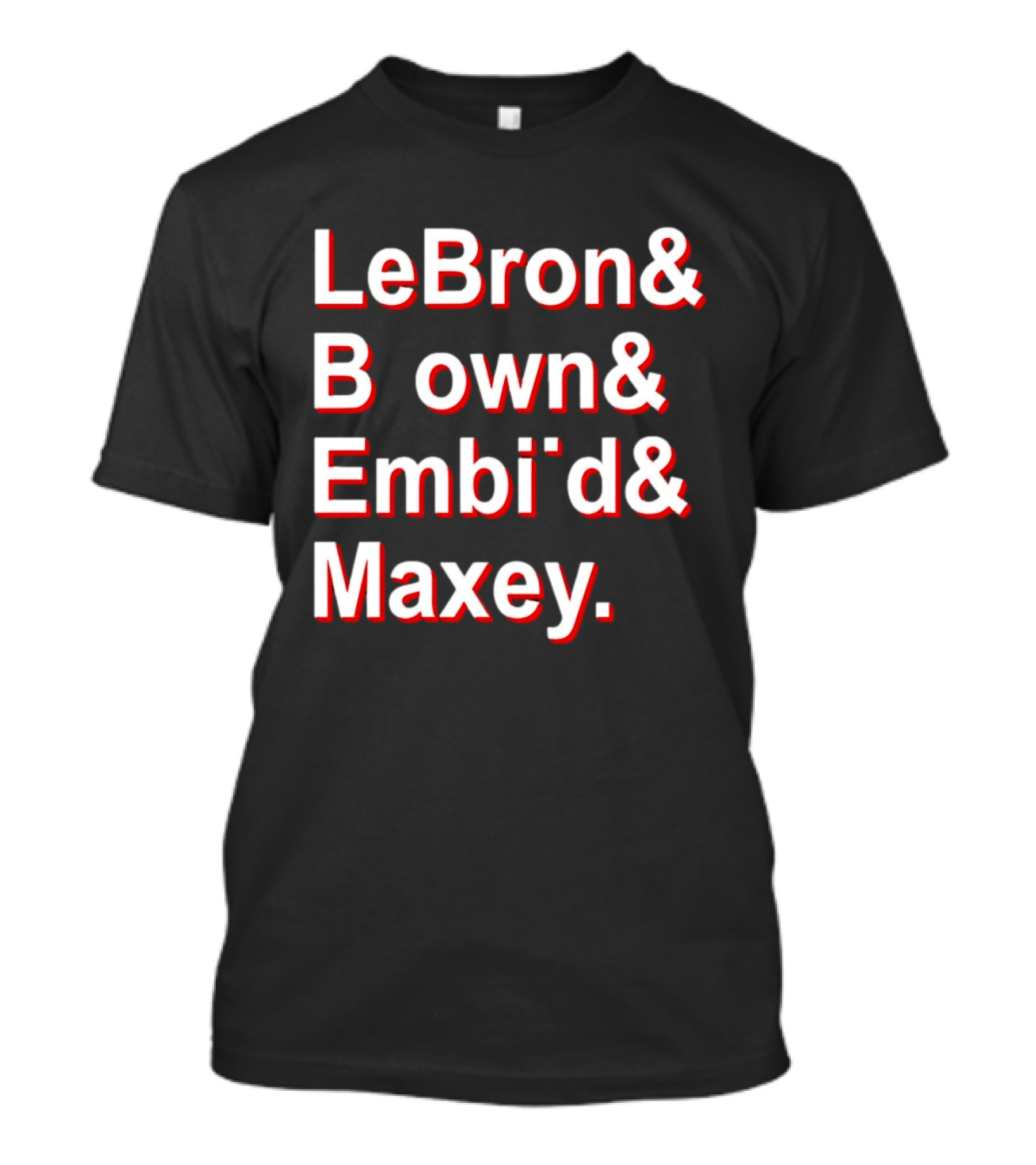 LeBron Brown Embiid Maxey Philadelphia 76ers NBA 2026 T-Shirt