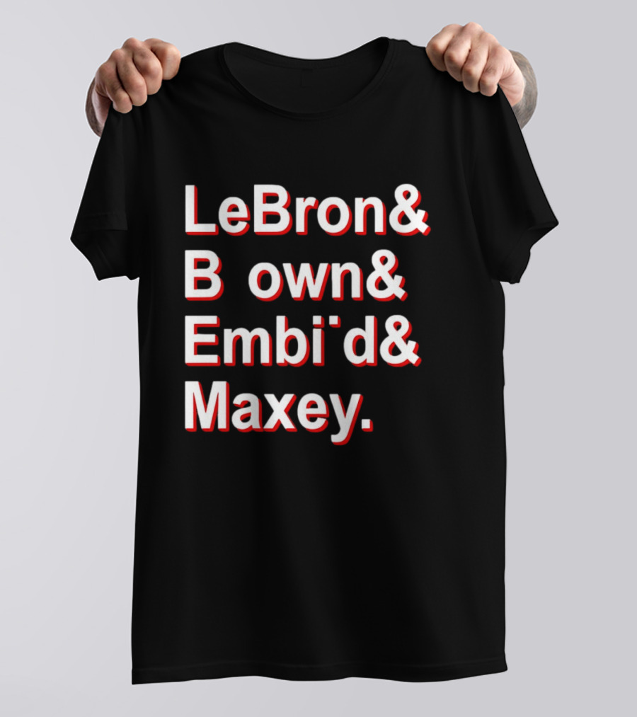 LeBron Brown Embiid Maxey Philadelphia 76ers NBA 2026 T-Shirt