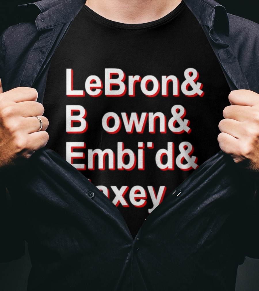 LeBron Brown Embiid Maxey Philadelphia 76ers NBA 2026 T-Shirt
