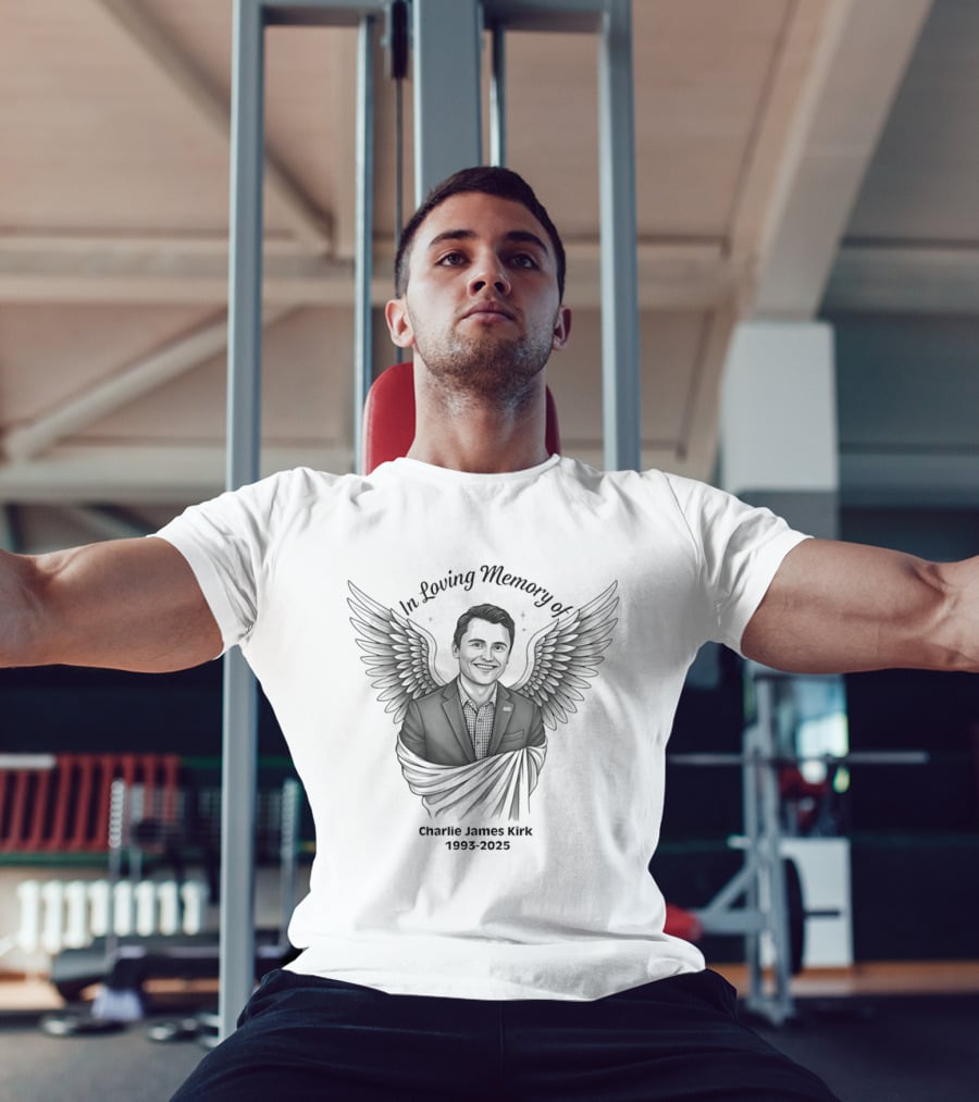 In Loving Memory Of Charlie James Kirk 1983 2025 Angel Wings T-Shirt