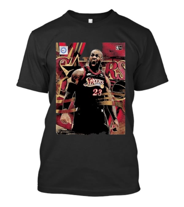 Lebron James Joins Philadelphia 76ers Number 23 NBA Team Jersey T-Shirt