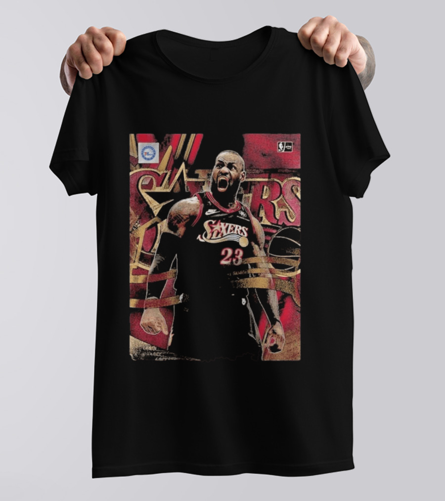 Lebron James Joins Philadelphia 76ers Number 23 NBA Team Jersey T-Shirt