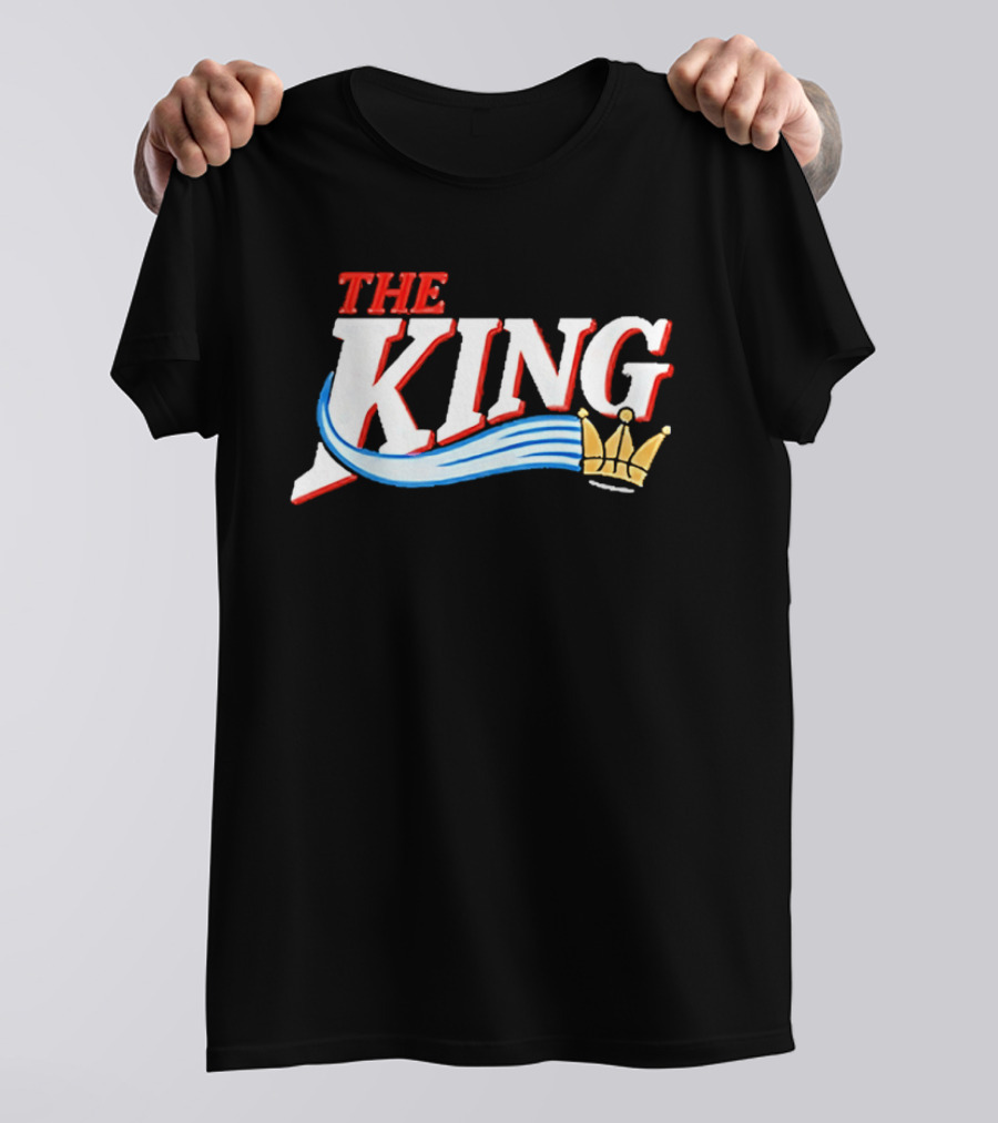 The King Throwback Lebron James Philadelphia 76ers T-Shirt