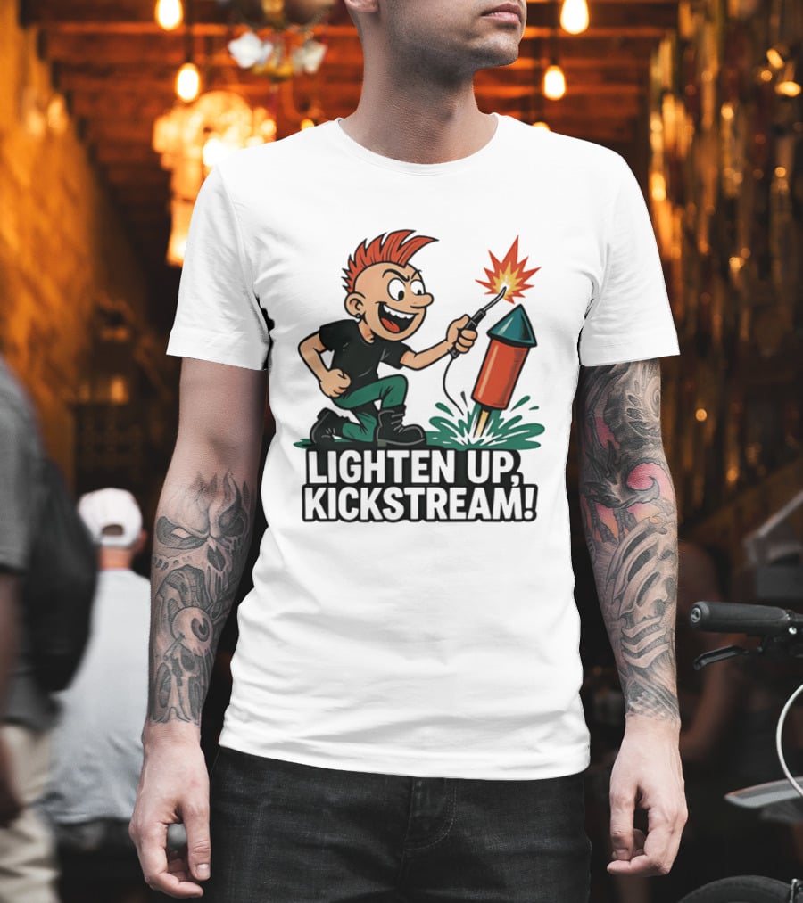 Lighten Up Kickstream Fireworks Rocket Blast T-Shirt