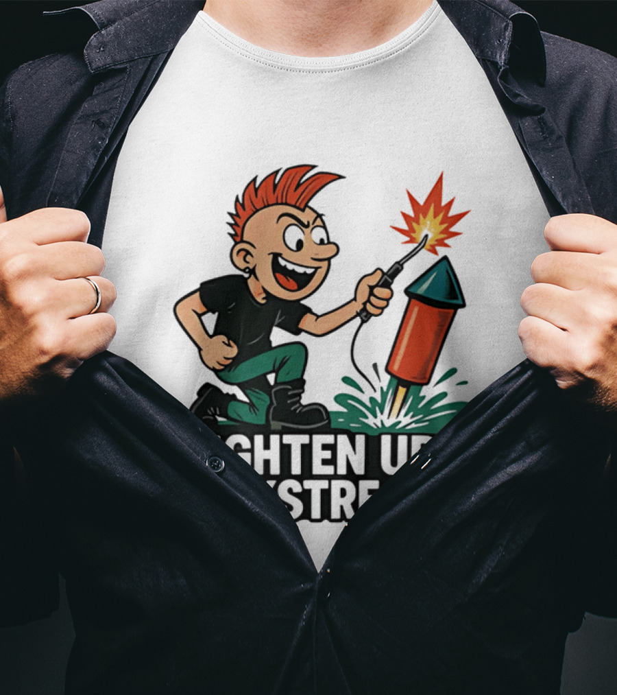 Lighten Up Kickstream Fireworks Rocket Blast T-Shirt