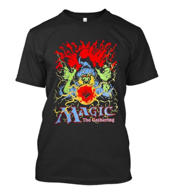 Magic The Gathering Wizard Elemental Spellcaster Mystical Flames T-Shirt