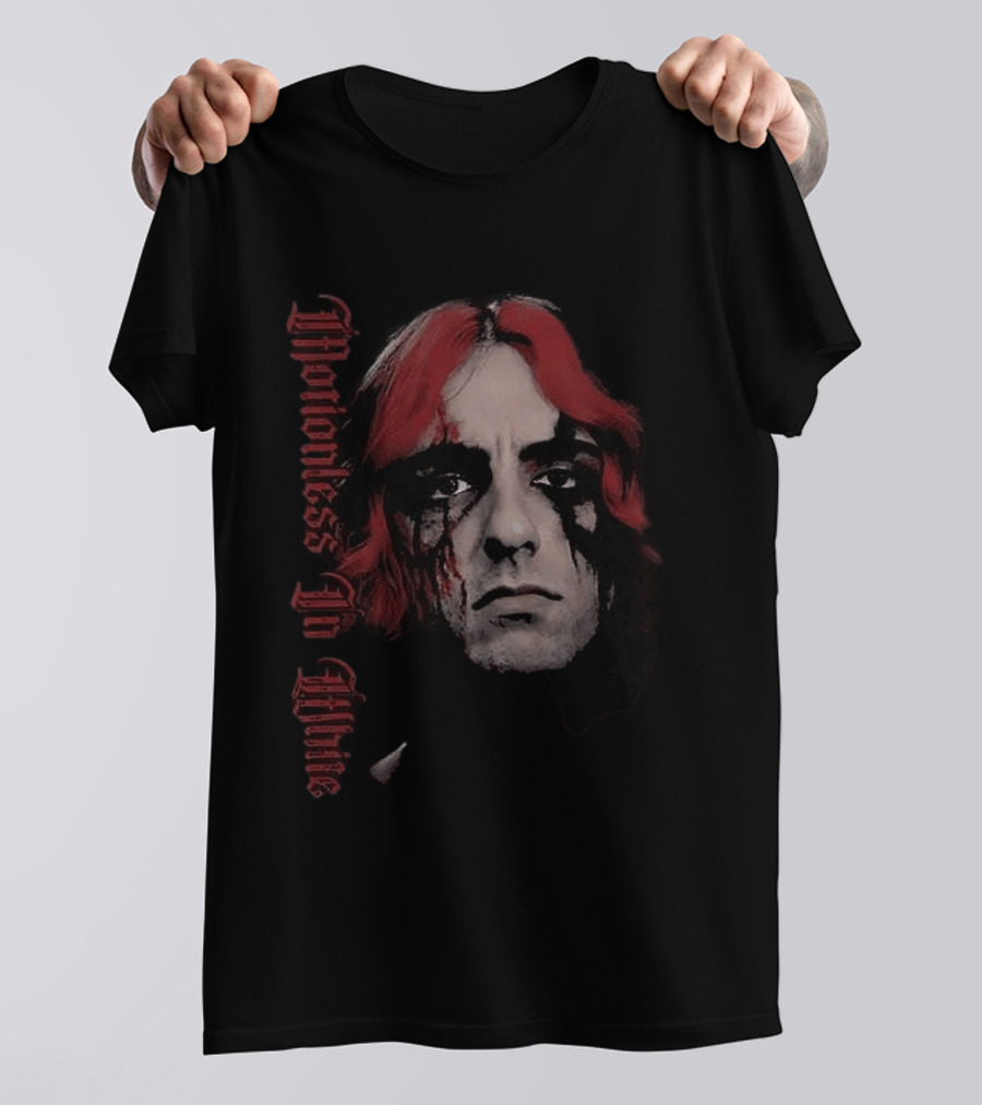Motionless In White Vinny Decades Black Metal Face Paint Red Hair T-Shirt