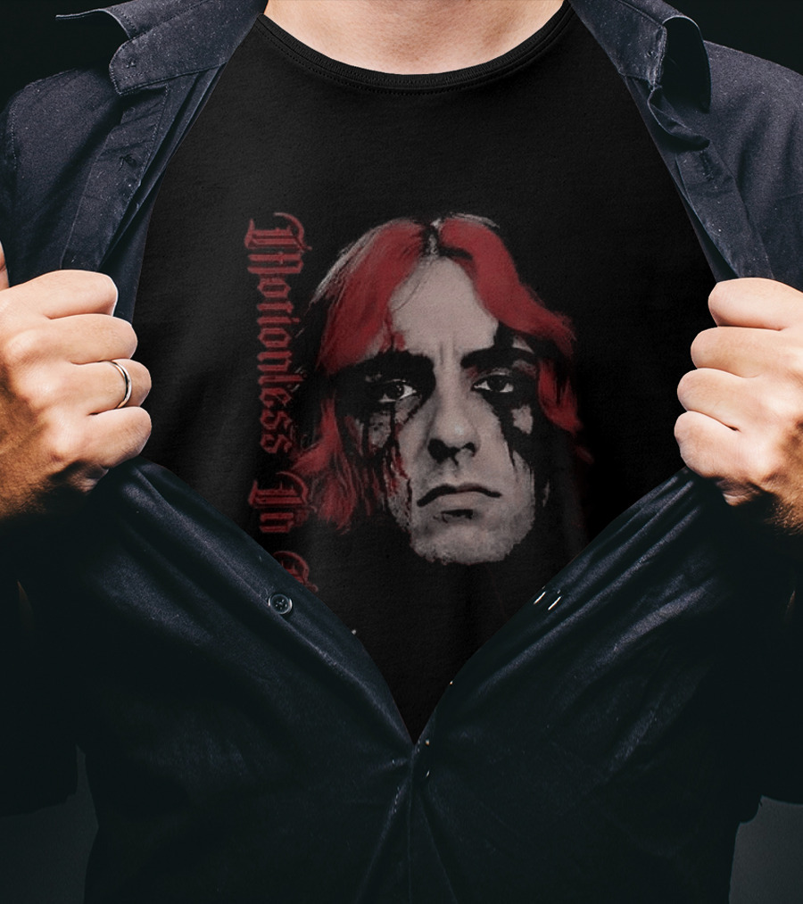 Motionless In White Vinny Decades Black Metal Face Paint Red Hair T-Shirt