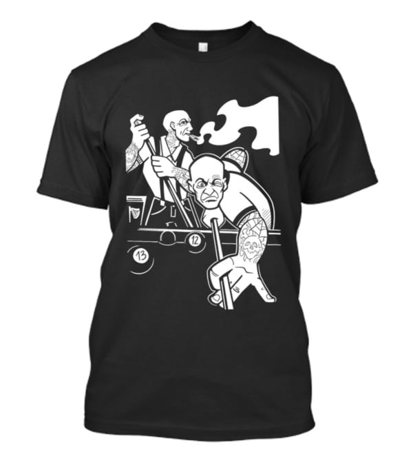 13 12 Tattooed Billiard Players Smoking Pool Game T-Shirt