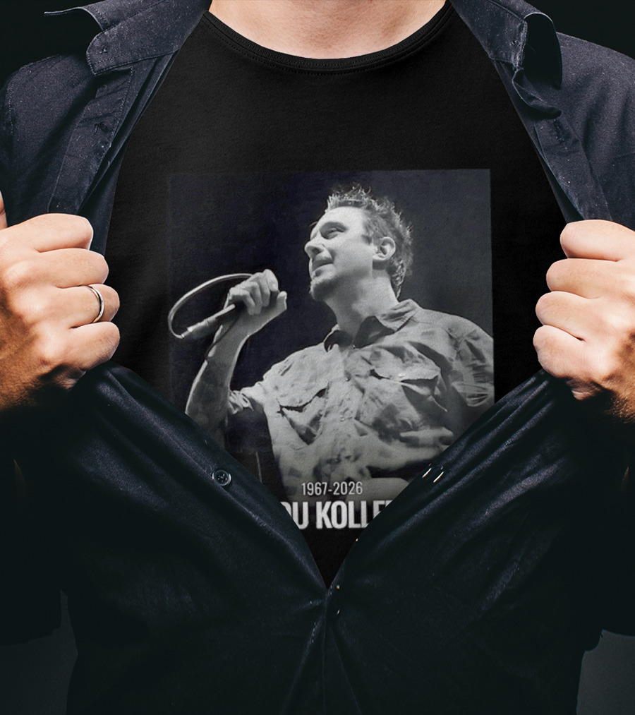 1967 2026 Lou Koller Microphone Plaid Black And White T-Shirt