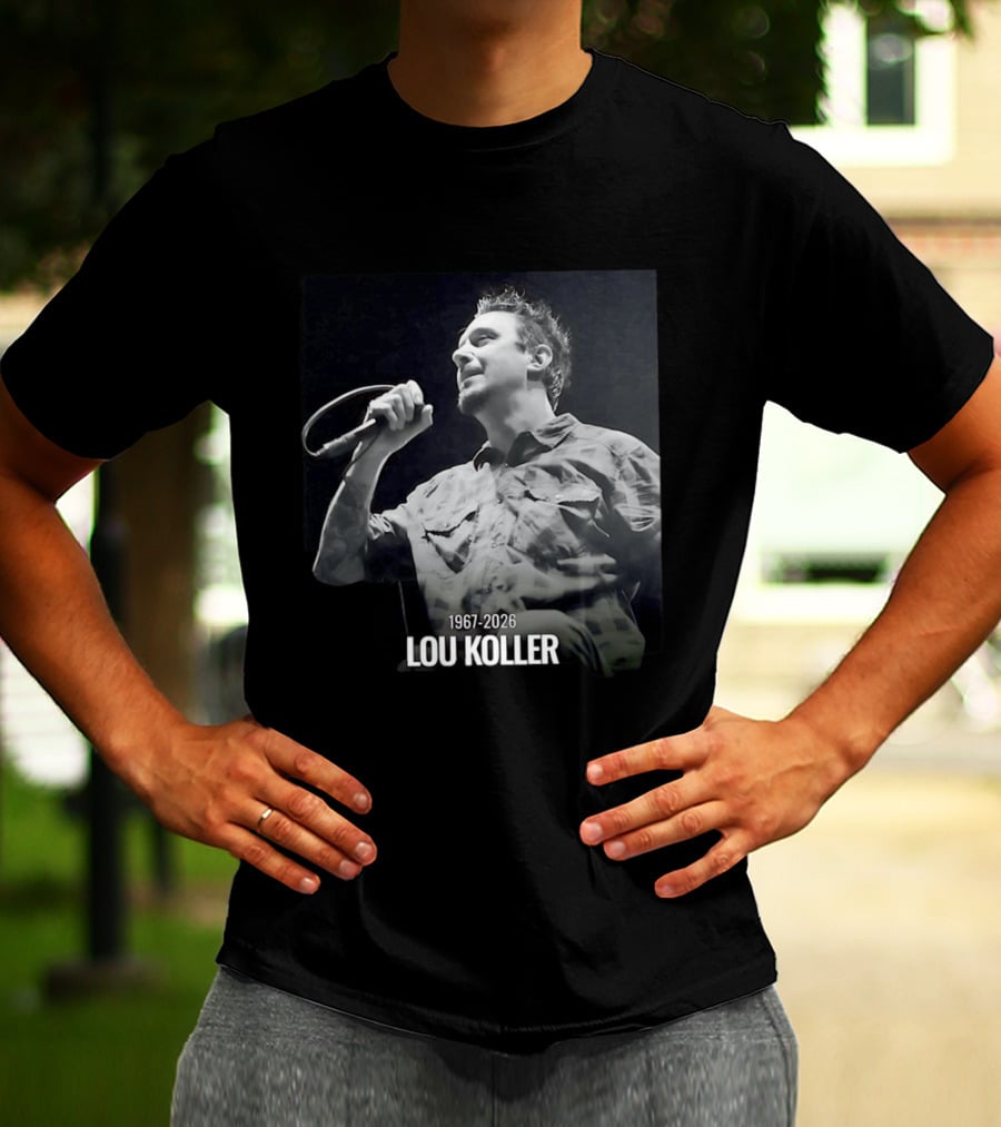 1967 2026 Lou Koller Microphone Plaid Black And White T-Shirt
