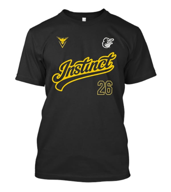 2026 Instinct Orioles Pokémon GO Night Team Yellow 26 T-Shirt