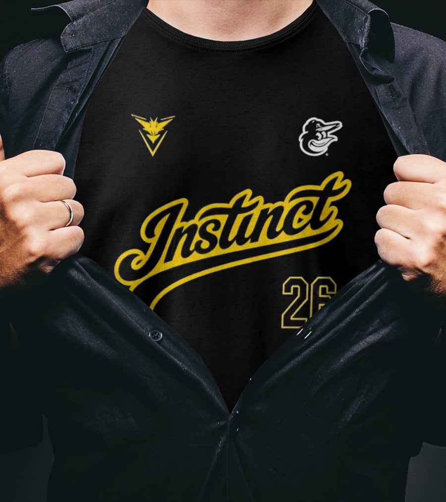 2026 Instinct Orioles Pokémon GO Night Team Yellow 26 T-Shirt