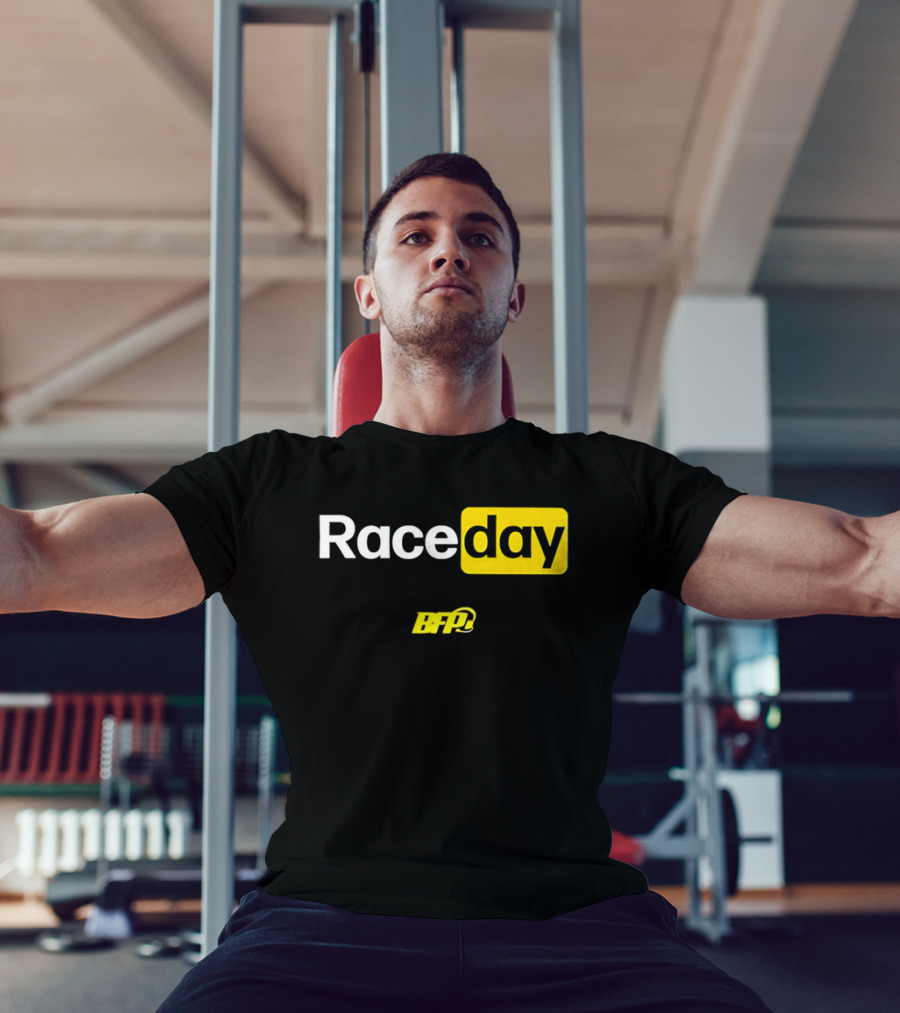 BFP Raceday Bold White Yellow Racing T-Shirt