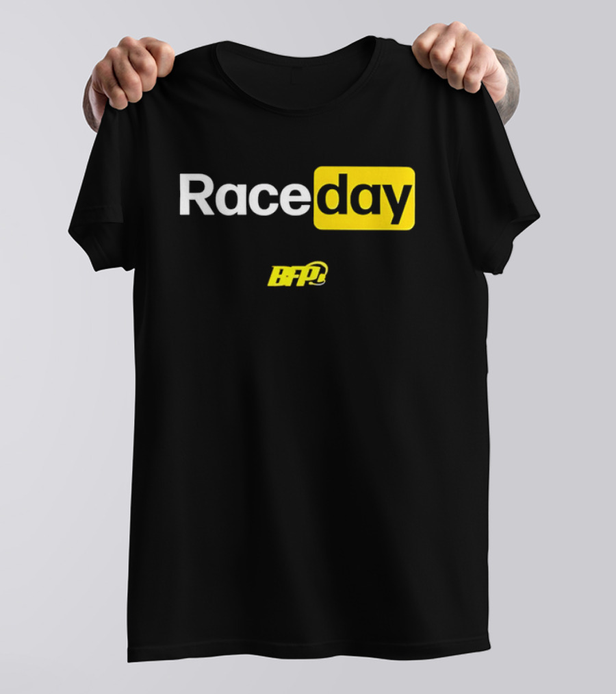 BFP Raceday Bold White Yellow Racing T-Shirt