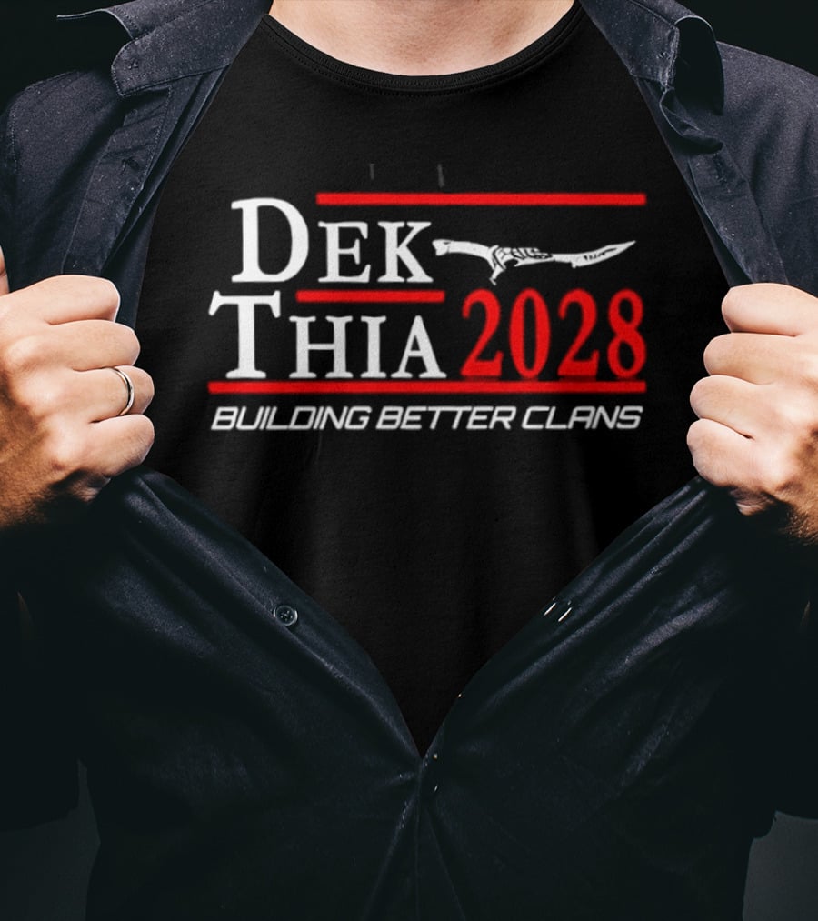 Dek Thia 2028 Building Better Clans Knife T-Shirt