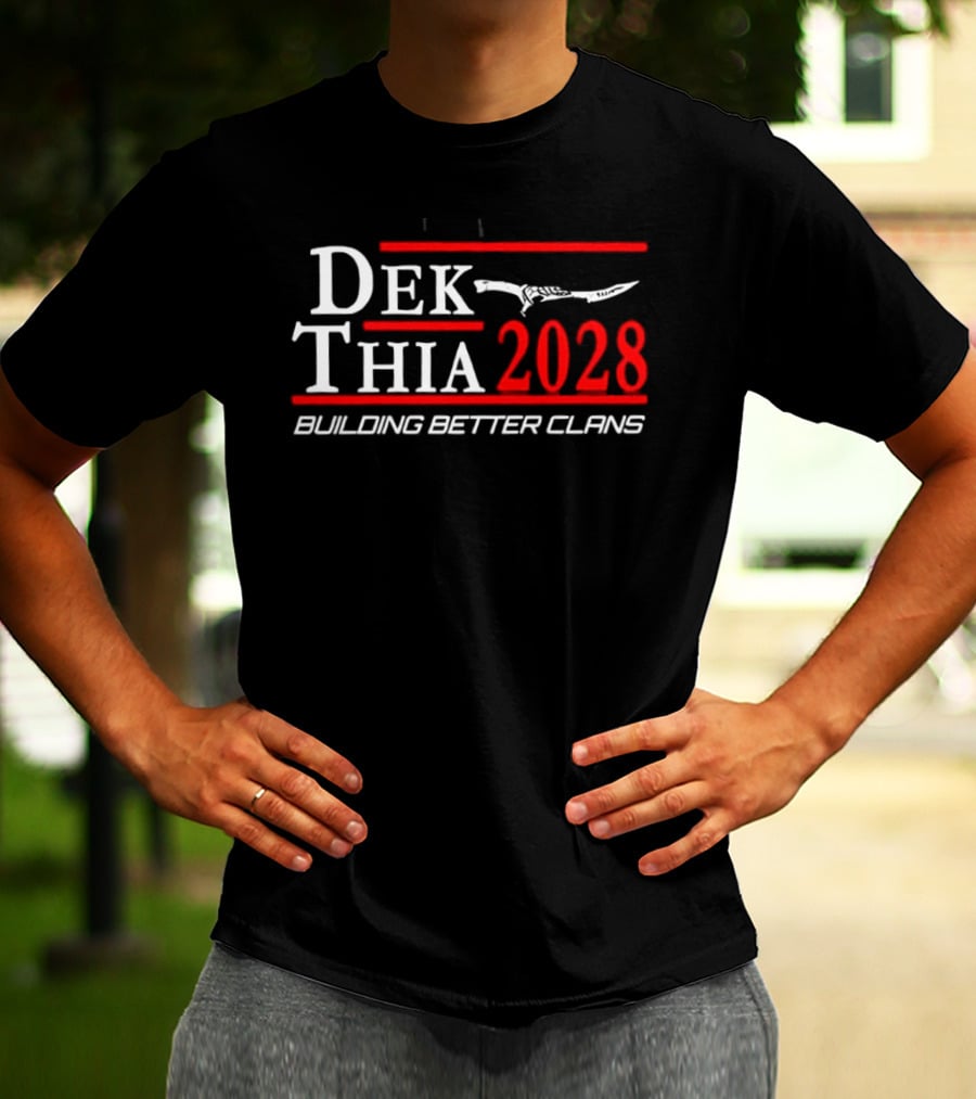 Dek Thia 2028 Building Better Clans Knife T-Shirt