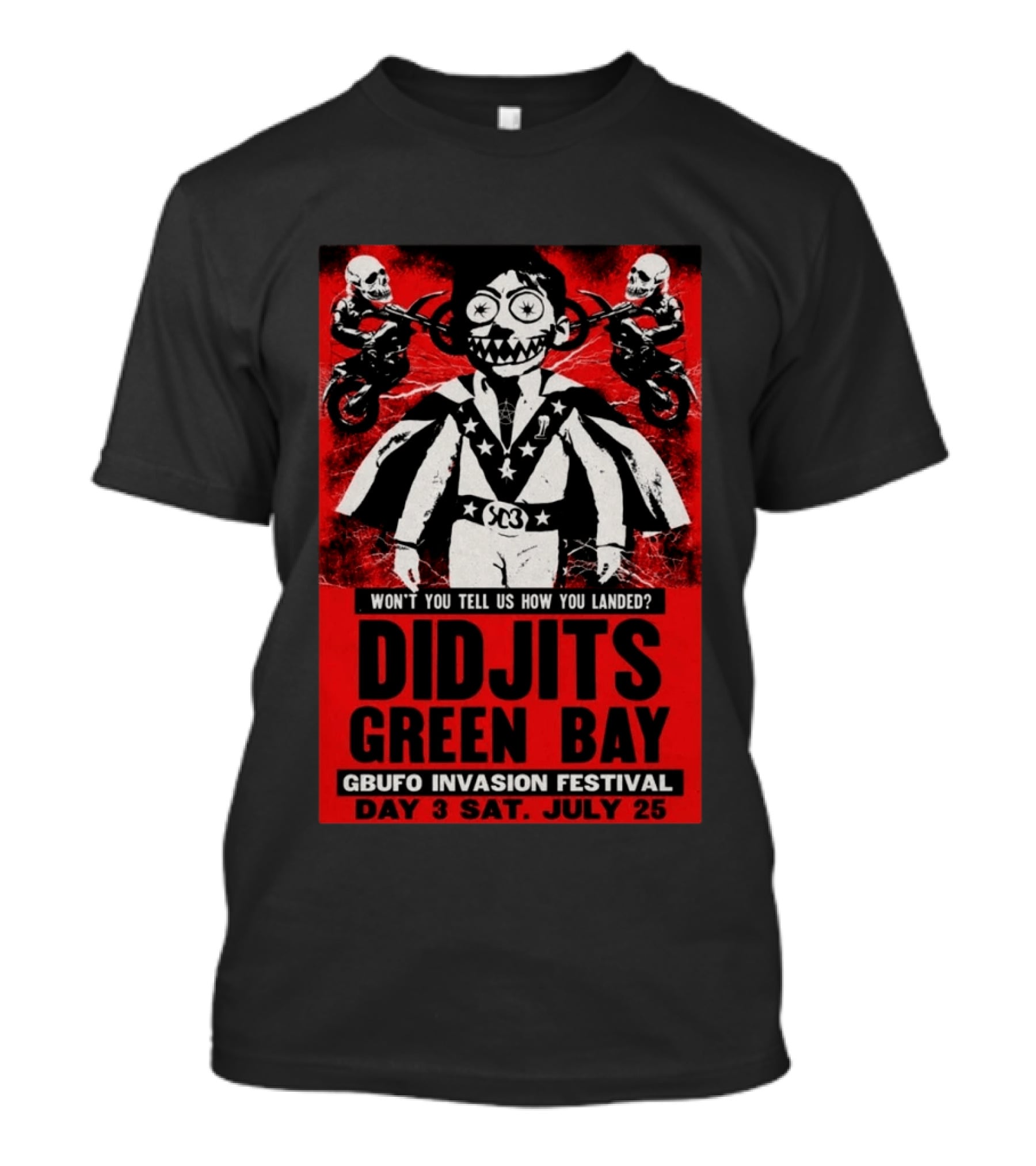 Didjits Green Bay GBUFO Invasion Festival Day 3 July 25 2026 T-Shirt