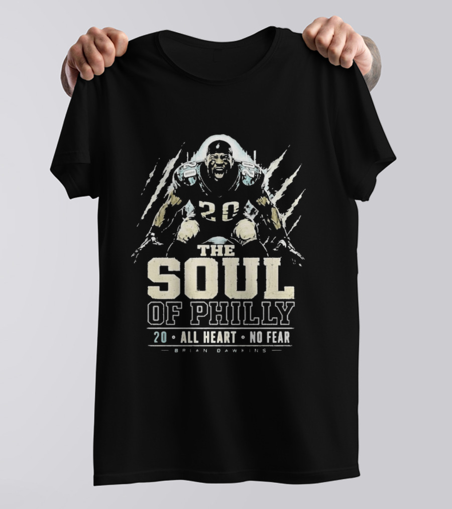 Brian Dawkins The Soul Of Philly All Heart No Fear 20 Eagles Legend T-Shirt