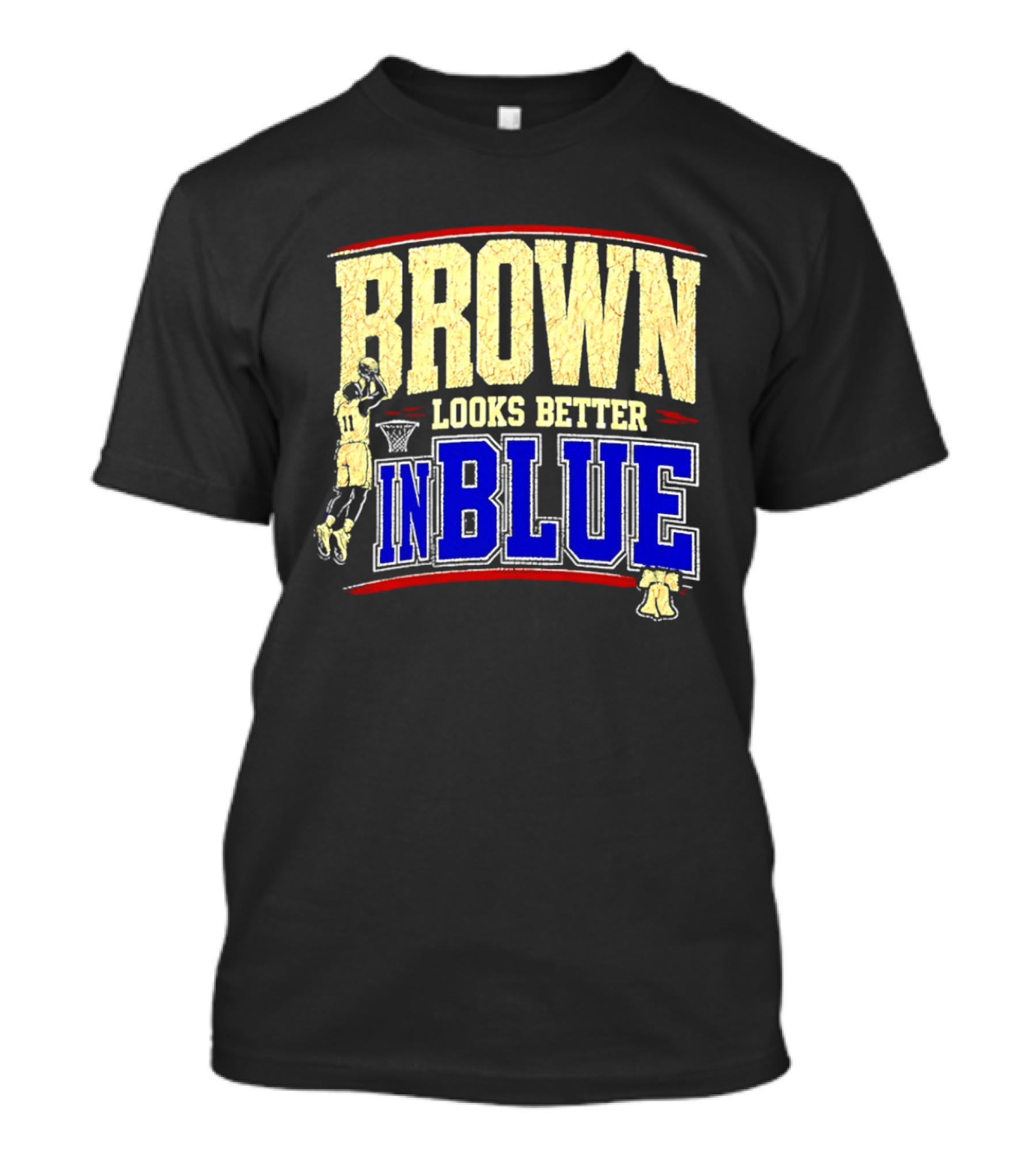 Brown Looks Better In Blue Basketball Dunk T-Shirt