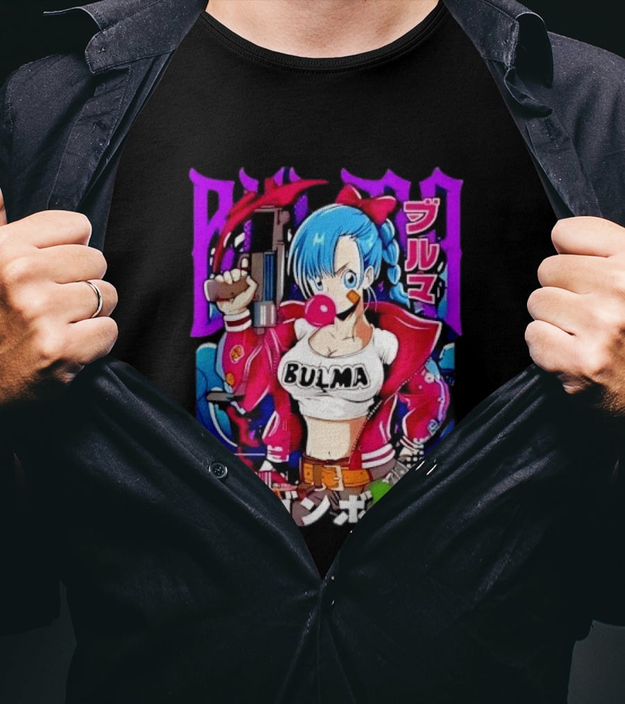 Bulma Dragon Ball Bulma Anime Manga Character Japan Kanji Street T-Shirt