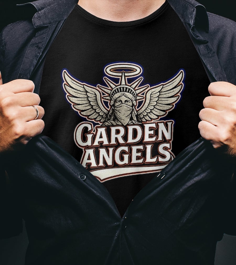 Garden Angels Winged Statue Of Liberty Halo T-Shirt