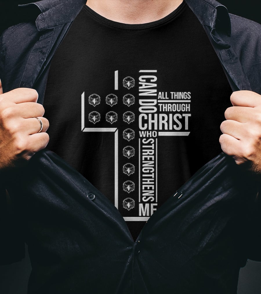 Canyon Ridge Middle School I Can Do All Things Through Christ Who Strengthens Me Cross T-Shirt