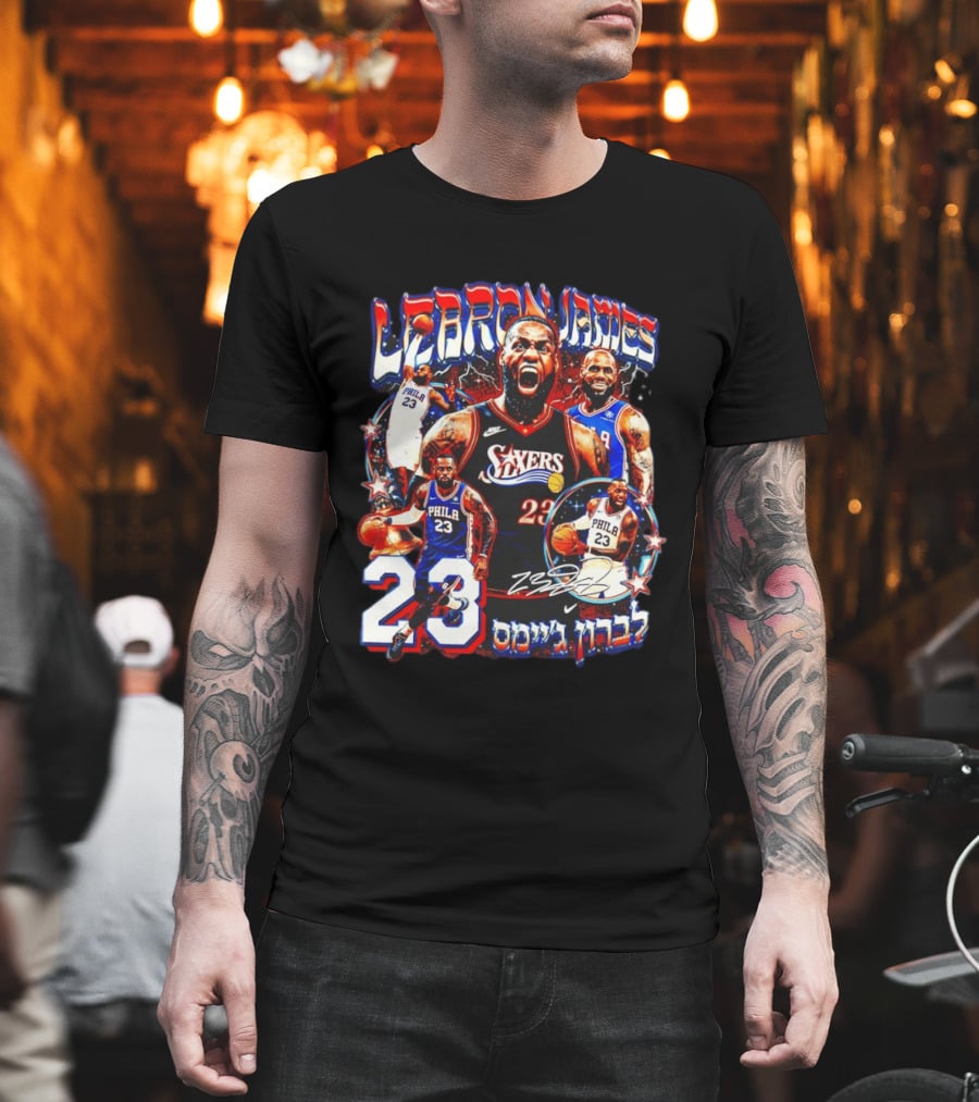 LeBron James 23 Philadelphia Sixers Basketball 76ers Nike NBA T-Shirt