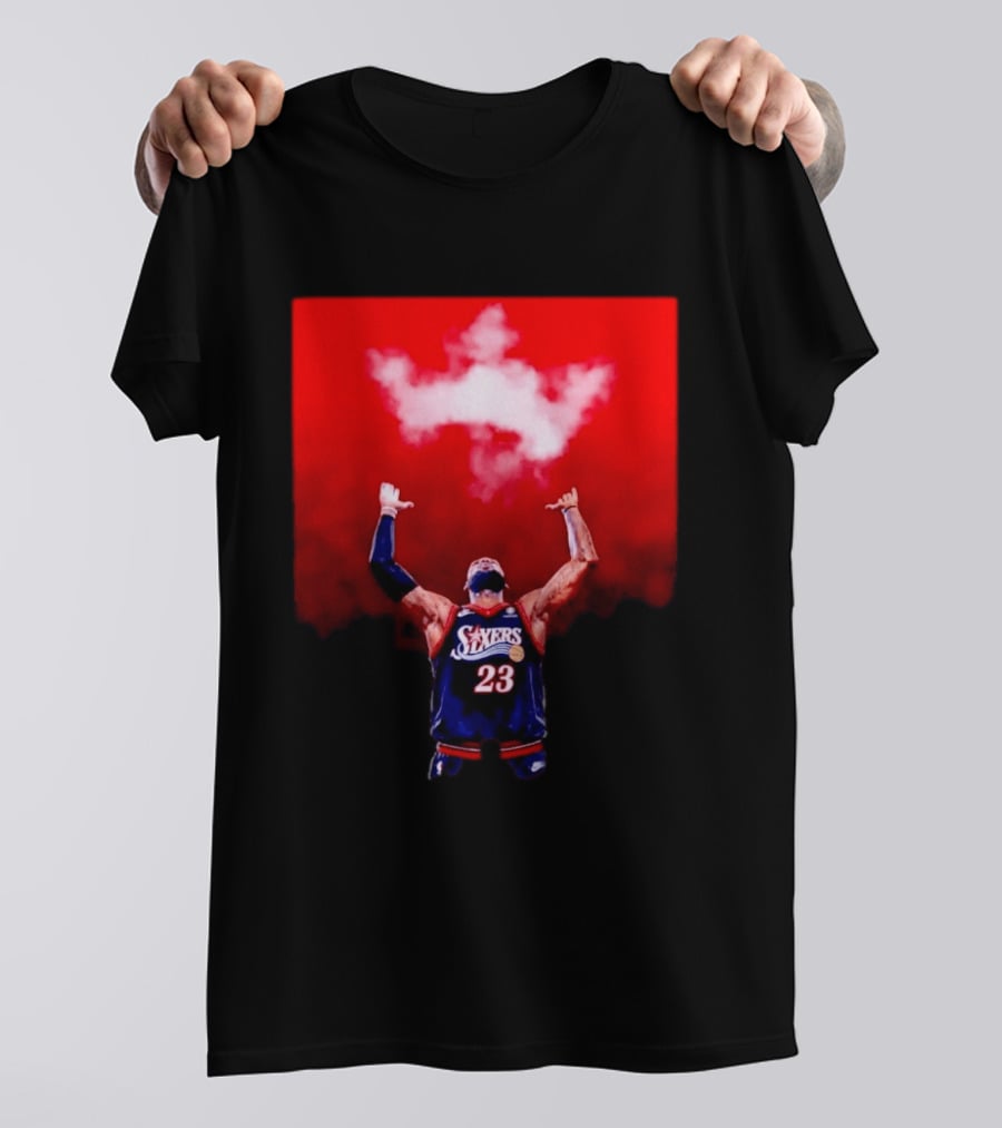 Philadelphia 76ers LeBron James Number 23 Cloud Crown T-Shirt