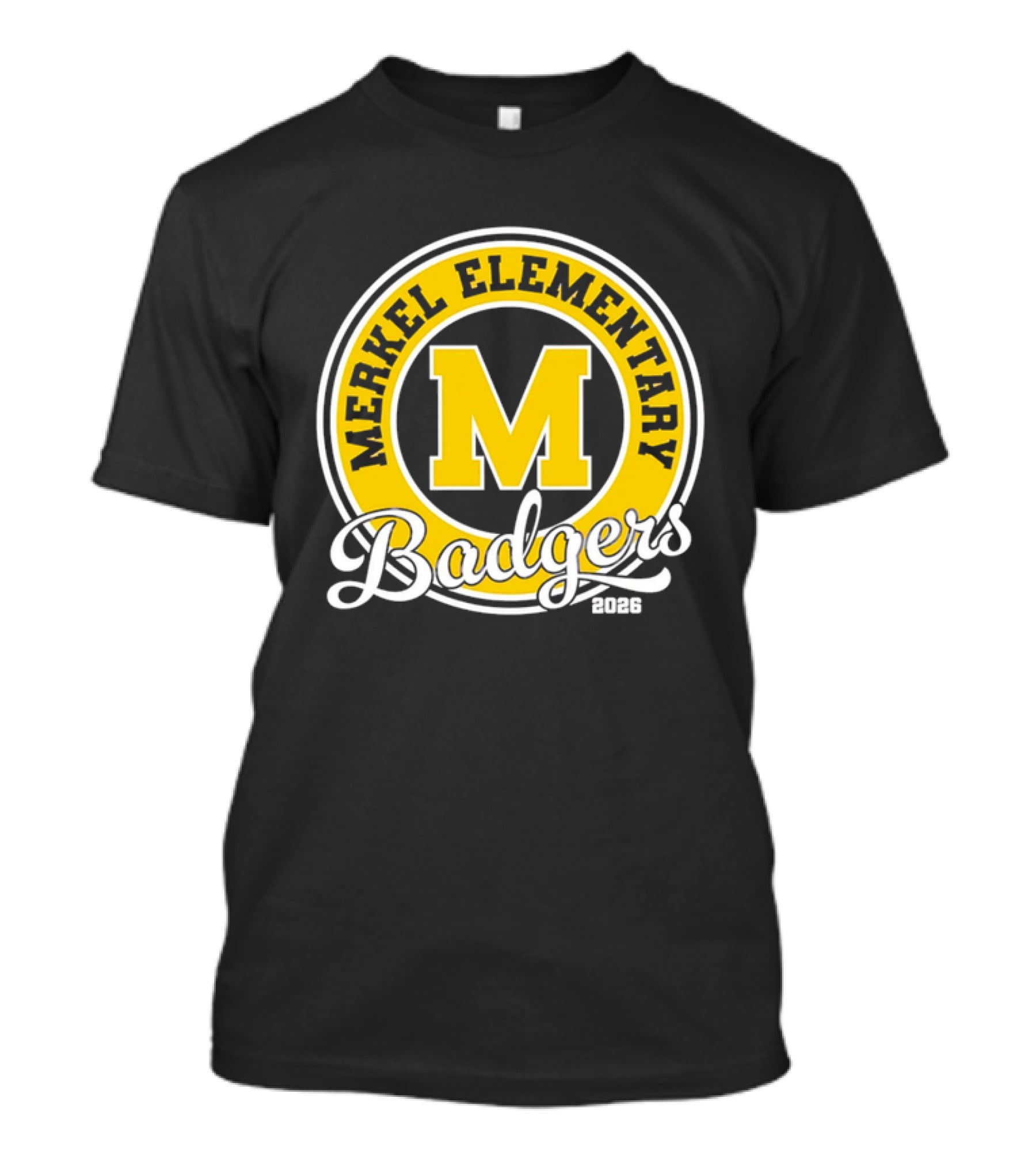 Merkel Elementary Badgers Class Of 2026 M Circle T-Shirt