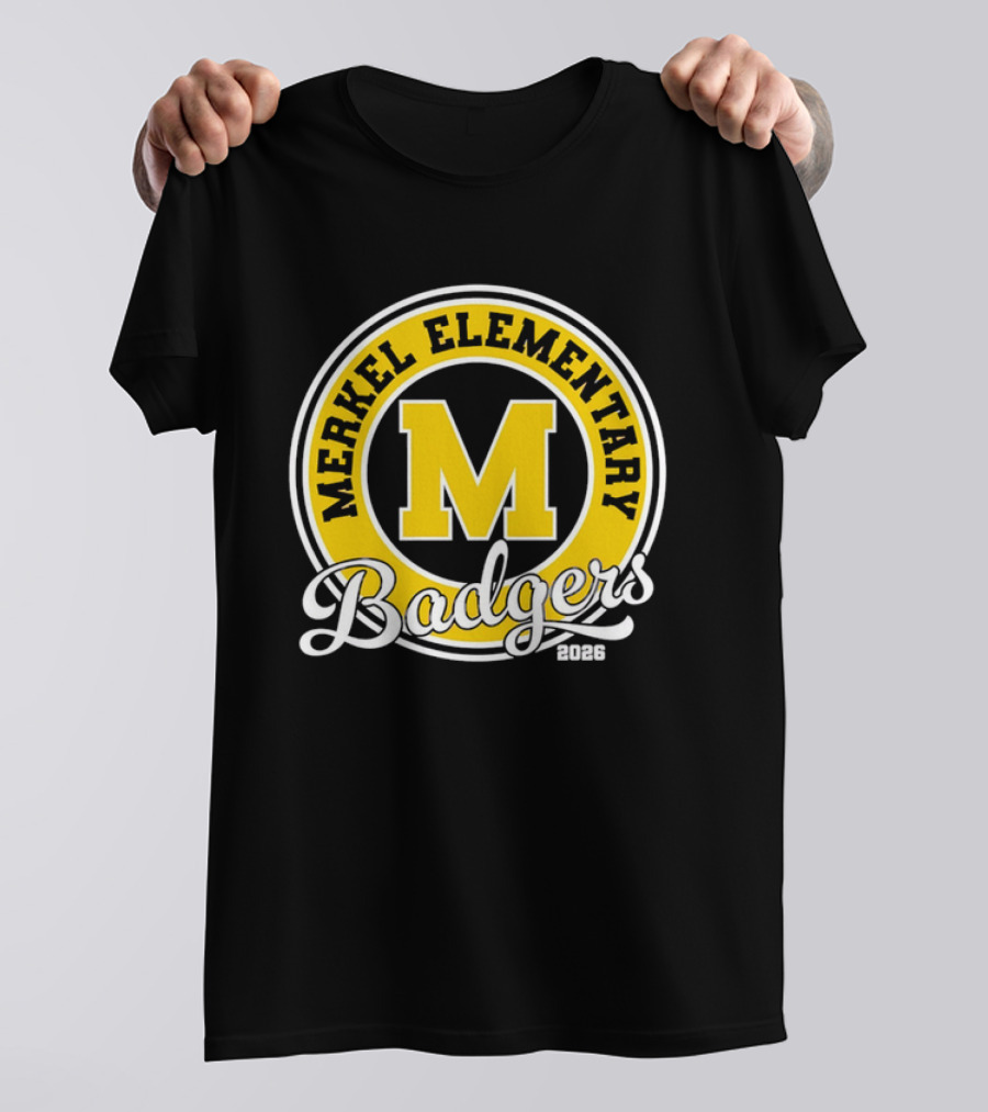 Merkel Elementary Badgers Class Of 2026 M Circle T-Shirt