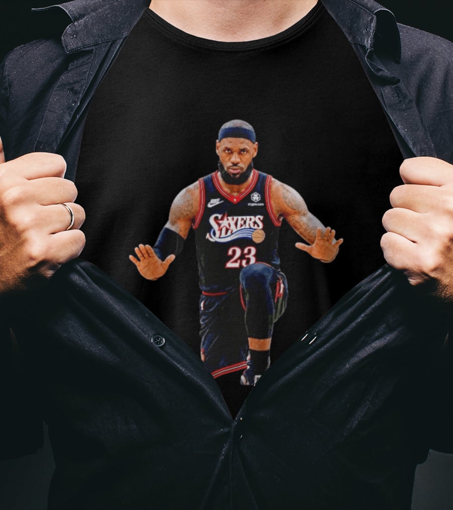 LeBron James 23 Philadelphia 76ers Jersey T-Shirt