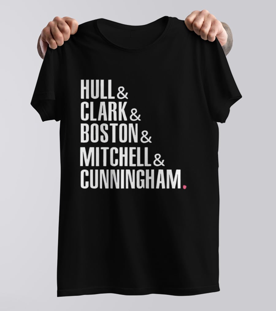 Hull Clark Boston Mitchell Cunningham Indiana Fever WNBA Basketball 2026 T-Shirt