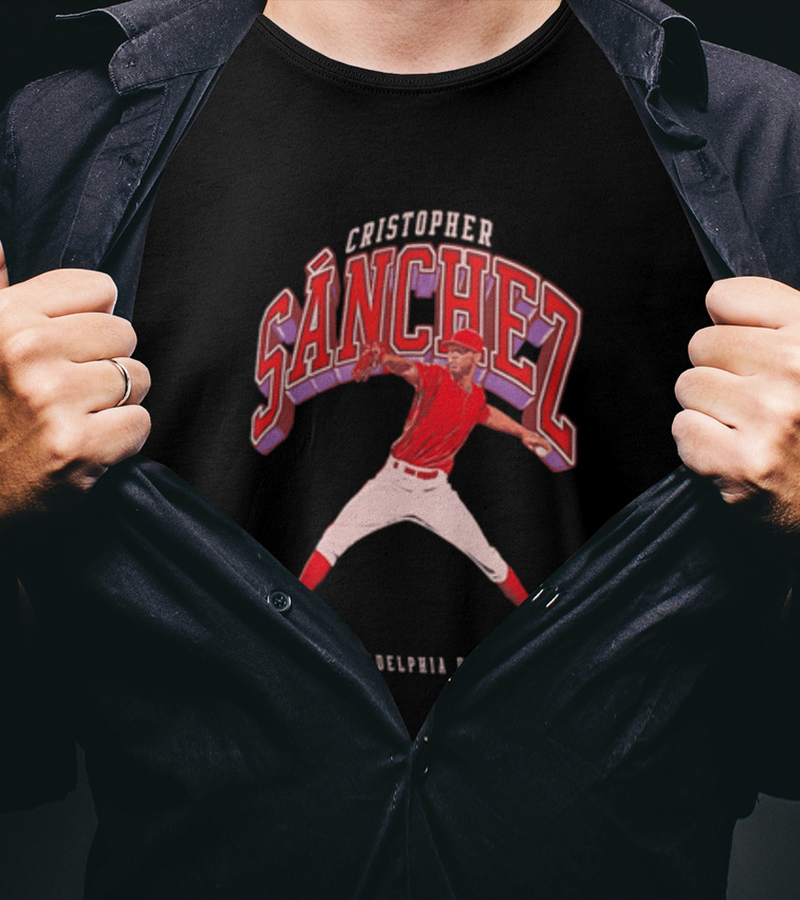 Cristopher Sánchez 61 Philadelphia Baseball Pitcher Image T-Shirt