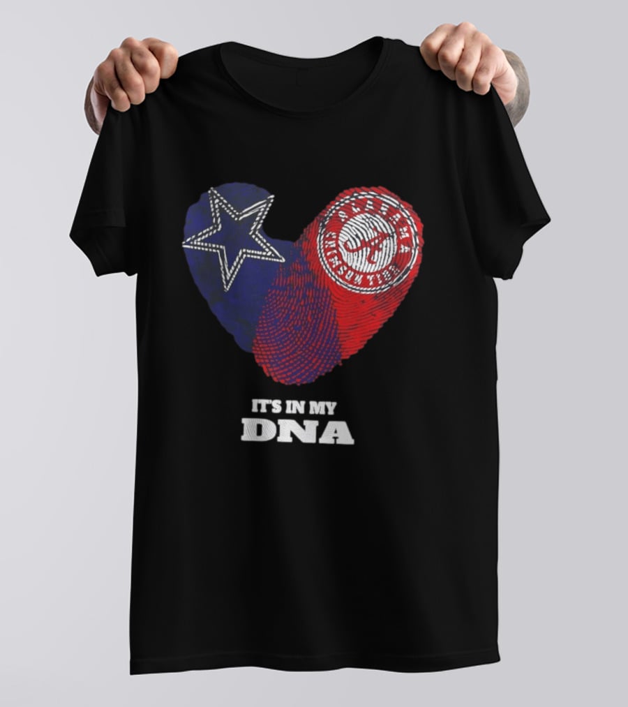 Dallas Cowboys Star And Atlanta Braves Heart It's In My DNA T-Shirt