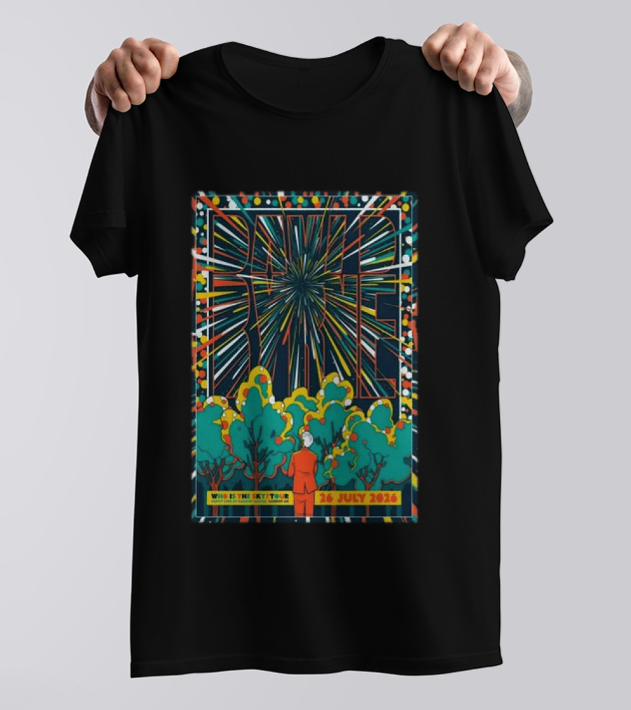 David Byrne Who Is This Sky Tour Cardiff Castle UK 26 July 2026 T-Shirt